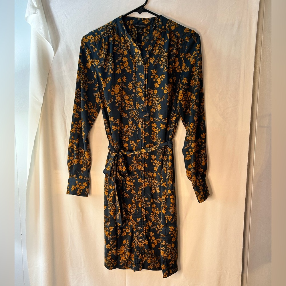 Floral shirt dress